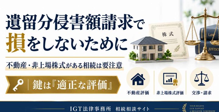 遺留分侵害額請求で損をしないために｜不動産・非上場株式がある相続は適正な評価が鍵