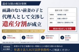 遺産分割の解決事例:面識のない前妻の子と代理人として交渉し遺産分割が成立