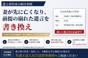 遺言書作成の解決事例：妻が先に亡くなり前提の崩れた遺言を、約6億円の収益不動産に合わせて書き換え