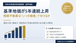 基準地価が5年連続上昇 相続不動産は「いつの価格」で分けるか|令和8年都道府県地価調査