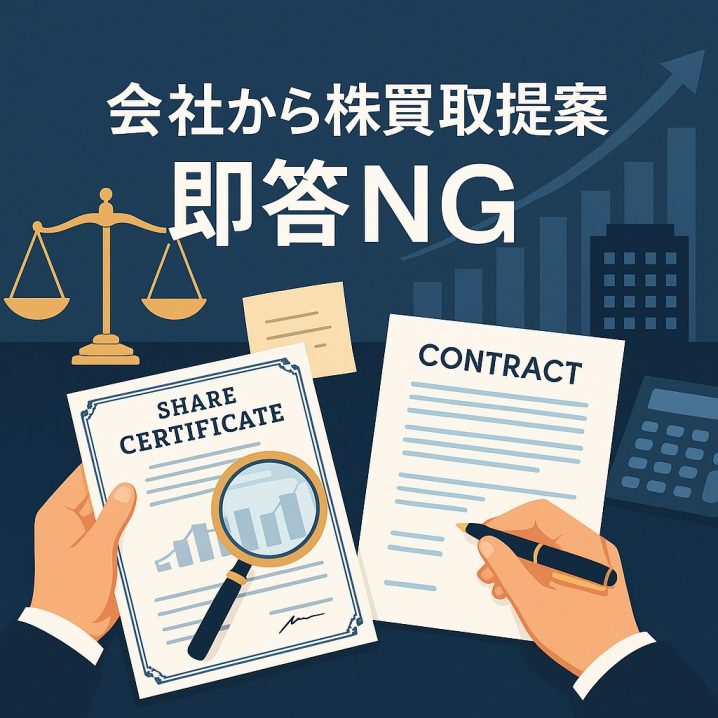 会社から株式買取提案｜即答NGの正しい対応