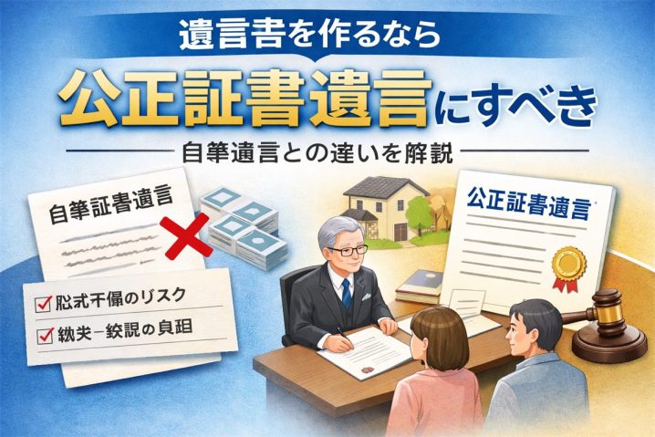 遺言書を作るなら公正証書遺言にすべき理由｜自筆証書遺言との違いも弁護士が解説