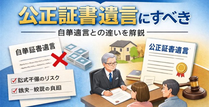 遺言書を作るなら公正証書遺言にすべき理由｜自筆証書遺言との違いも弁護士が解説